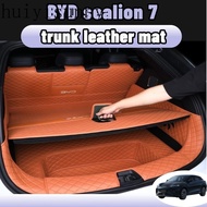 HYS Byd Sealion 7 High Fit Leather Rug 6D7D Car Back Tray Back Petticoat Pads Trim Key Trunk Mats Pr