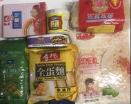 雜貨食品組合東莞米粉兒童麵細路面壽桃牌全蛋麵貝殼意粉豆豉鯪魚理想牌麥片蝦醬