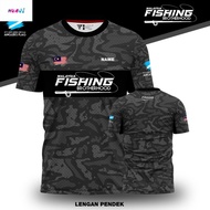 Free custom name BAJU MANCING Malaysia Fishing Brotherhood