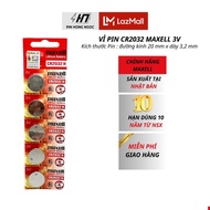 Vỉ 5 Viên Pin CR2032 H Maxell Lithium 3V Made In Japan Chính Hãng