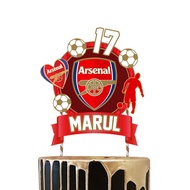 ARSENAL CAKE TOPPER BIRTHDAY