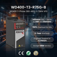 354B HYTECON WD400-T3-R75G-B VFD 0.75kW 380V 3 Phase Frequency Inverter with Braking Unit Vector Con