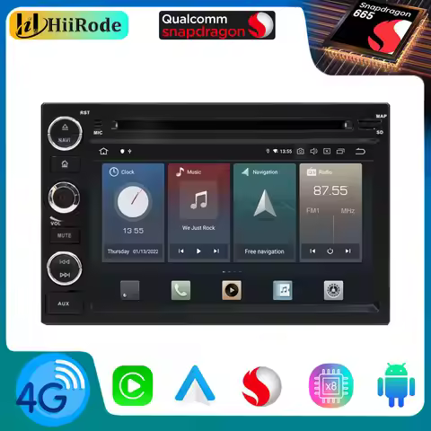 HiiRode Android 12 2 DIN 8G+128G Car DVD Player For Ford Expedition Explorer Mustang Fusion F-150 F-