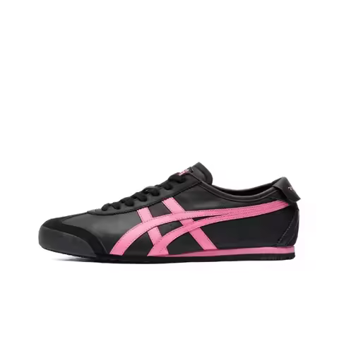 Onitsuka Tiger MEXICO 66 Retro Fashion Low-Top Casual Shoes in Black and Pink 1183C102-005