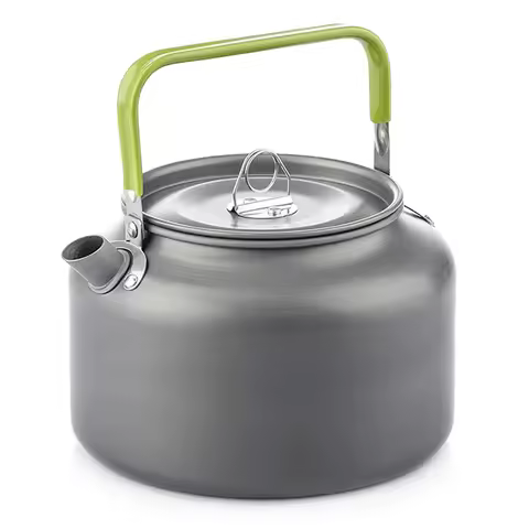 0.8L/1.2L/1.8L Outdoor Camping Kettle Aluminum Tea Kettle Coffee Pot with Carry Bag camping kettle k