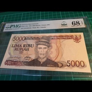 PMG68 EPQ 5000 Rupiah 1986 Teuku Unar 2nd Top Pop