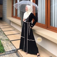 Abaya Gamis Arab Dubai Asmah Jetblack Turkey Dress Arab Saudi Maxi