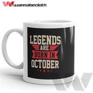 Birthday Mug Glass Birthday Gift October Legends Are Born In October 3