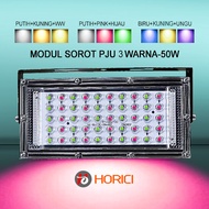 MEREK HORICI 3WARNA ASLI 50 WATT 220V LAMPU SOROT PANEL LED FLOODLIGT