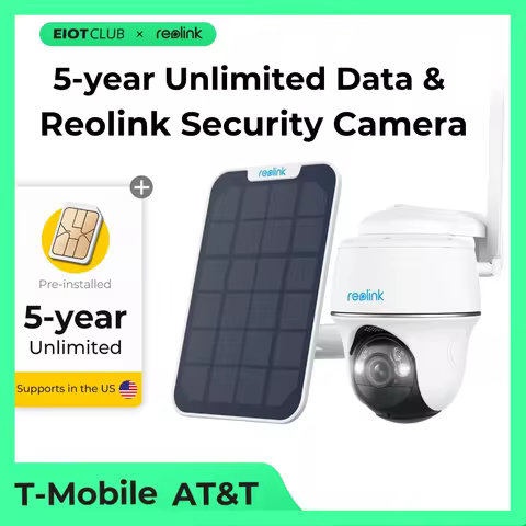 5-Year Unlimited Data with Reolink Security Camera Bundle, 4G LTE Outdoor Wireless Surveillance Came
