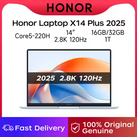 Honor Laptop X14 Plus 14-inch 2025 Intel Core5-220H 16GB/32GB RAM 1TB/2TB SSD 2.8K 120Hz Thin & Ligh