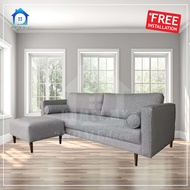 [FREE INSTALLATION] [HOMEDECO] FREE STOOL XXL SIZE 4 SEATER SOFA 6 FEET 8 INCHES(AUREM GREY) / SOFA 