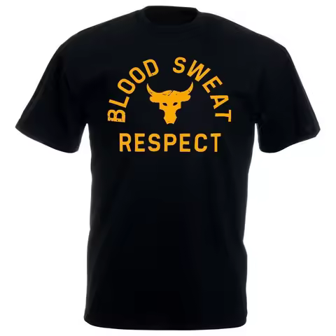 Men Project Rock Blood Sweat Respect Graphic TShirt Male Fashion Casual Tops Hombre Summer XS-4XL Te