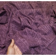 UNGU Dark Purple Stretch Cringkle Silk Fabric Original Silk Fabric