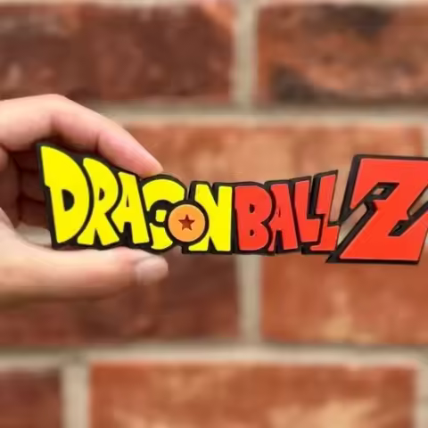 Cartoon Warrior 3D Logo Magnet High-Value Kawaii Anime Fighter Z Style Embossed Fridge Sticker Colle