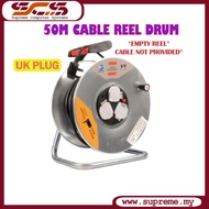 Industrial Type Extension Cable Reel for 50m UK Heavy Duty Cable Stand Extension Cord / Wire Extensi