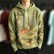 Unisex Men Hoodies for Men Tops Retro American Style Graphic Print Hooded Sweatshirt Thin Men Fashio