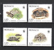 【流動郵幣世界】摩納哥1991年瀕危動物(W.W.F)-赫曼陸龜郵票