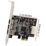 2X -PEX30016 3 Port IEEE 1394 Firewire 1394B & 1394A PCIe 1.1 X1 Card TI XIO2213B Chipset Requires L