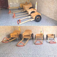 Dog Pulling Cart Can Sit People Carrier Wooden Cart Old-fashioned Dog Pulling Cart Dog Dedicated Sma