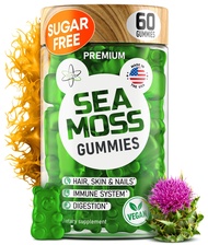 BioVit Sea Moss Gummies - Wildcrafted Irish Sea Moss Gummies for Adults & Kids - Seamoss Gel Gummies