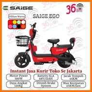 Saige Sepeda Listrik Electric Bike EGO 500 Watt Garansi Resmi