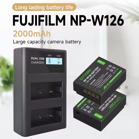 NP-W126S NP W126 Battery + USB Charger for NP-W126 NP W126S for Fujifilm Fuji X-Pro1 XPro1 X-PRO2 X-