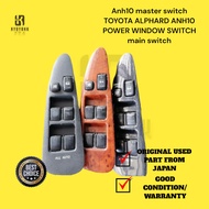 Anh10 master switch TOYOTA ALPHARD ANH10 POWER WINDOW SWITCH main switch