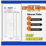 Receipt Note Invoice Receipt CUSTOM 1ply - 2ply double