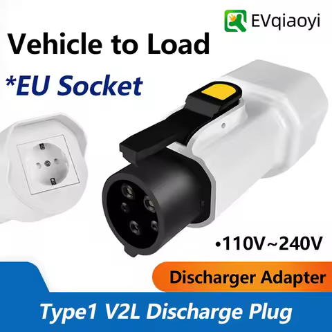EVqiaoyi J1772 Type1 V2L EV Adapter 16A Portable Outdoor Power Car Discharger Plug for Hyundai Ioniq