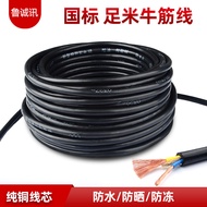Beef Tendon2.5Square Wire Household Flexible Cable Two-Core Frost-Resistant Copper Core National Sta