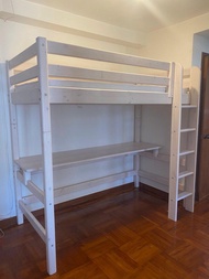 Flexa bed 連書枱  床 小童大人都可 連床褥 高架床