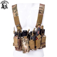Men Nylon Swat CS Match Wargame TCM Chest Rig Tactical Vest Military Gear Pack Magazine Pouch Holste
