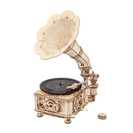 RoboTime 古典留聲機-3D木質益智模型LKB01(公司貨)