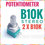 Potentiometer B10K Stereo Potentiometer 2x10K 2xB10K Mixer Volume Amplifier