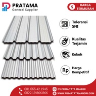 GALVALUM atap spandek WARNA 0.30 mm x 80 CM Spandek Warna silver