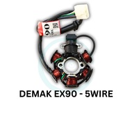 STATOR COIL API MAGNET FUEL COIL STARTER COIL DEMAK EX90 5 WIRE EX 90 5 WAYAR
