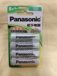 Panasonic 2A AA 2000mAH1.2V NiMH充電電池4粒裝 智能門鎖/鬧鐘可用