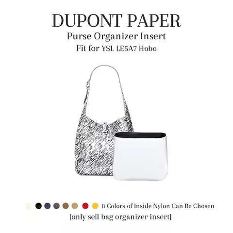 Purse Organizer Insert Fit for YSL LE5A7, Dupont Paper Inside Storage Bag Lightweight Inner Liner Pu