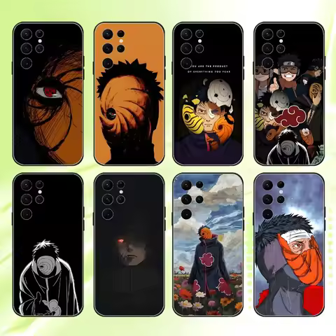 U-UchihaS Anime O-Obito Phone Case For Samsung S 25,24,23,22,30,21,10,9,Ultra,Plus,Lite,FE,4,5G Blac