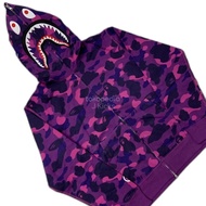 Bape Shark Camo Purple Hoodie