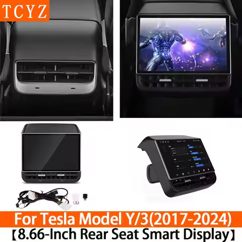 New Style 8.66 Inches Rear Display for Tesla Model Y 3 Android 13 WIFI Entertainment Screen 4G+64G W