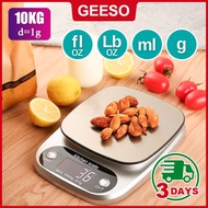 GEESO 10kg/1g LCD Digital Scale Stainless Steel Digital Kitchen Scale Penimbang Digital TImbang Digi