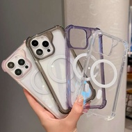 Shockproof Clear Magnetic phone Case for IPhone 15 Pro Max 16 Pro Max 16plus