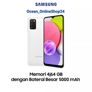 SAMSUNG Galaxy A03s RAM 4GB 64GB - WHITE - HELIO P35 - TRIPLE CAMERA - SEIN - 5000mAh