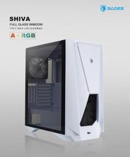 瘋狂買 立光公司貨 SADES賽德斯 SHIVA 濕婆神 TYPE-C 全透側ARGB 水冷電腦機箱 白 內附顯卡支撐架