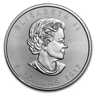 2017 Canadian Maple Leaf 1 oz .9999 Silver Coin BU 1oz
