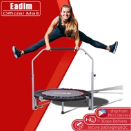 Foldable Mini Trampoline, Fitness Rebounder with Adjustable Foam Handle Exercise Trampoline Workout