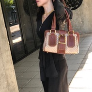 Authentic Vintage Celine Bag | CELINE Macadam Brown Canvas & Leather Satchel Bag