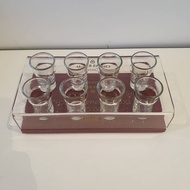 [READY STOCK] 8 Holes Chivas Regal Acrylic Shooter Rack c/w 8 glass shooter glass